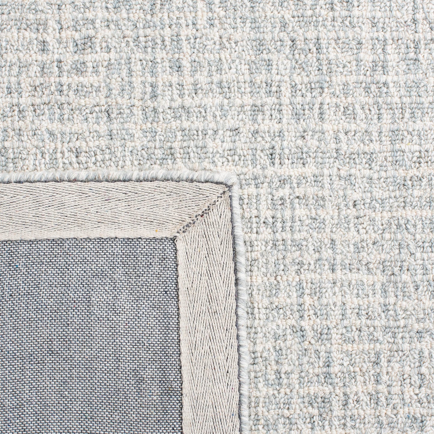 SAFAVIEH Abstract Collection Area Rug - 10' x 14', Light Grey & Ivory, Handmade Wool, Ideal for High Traffic Areas in Living Room, Bedroom (ABT468F)