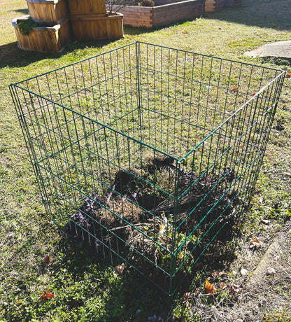 Bosmere K765 Wire Compost Bin – 30" x 30" x 30" Outdoor Composting Bin with Front Access Door, Easy-Assembly Garden Compost Container
