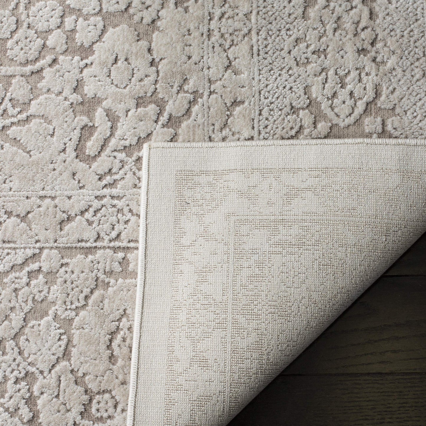 SAFAVIEH Area Rug 8x10 - Reflection Collection - Large - Beige & Cream, Non-Shedding & Easy Cleaning, Ideal for Living Room, Bedroom, Dining Space (RFT667A)