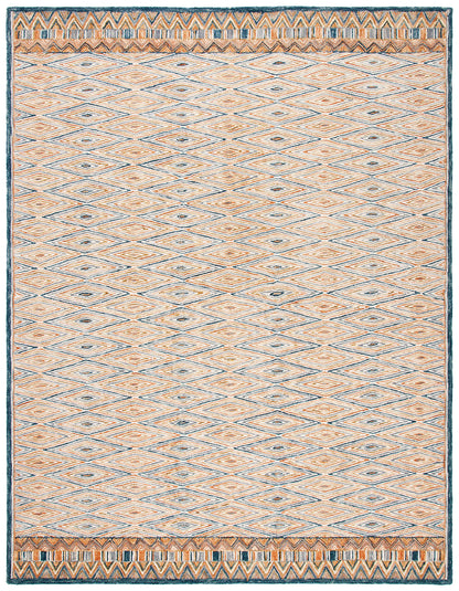 SAFAVIEH Aspen Collection Area Rug - 10' x 14', Gold & Rust, Handmade Boho Wool, Ideal for High Traffic Areas in Living Room, Bedroom (APN808D)