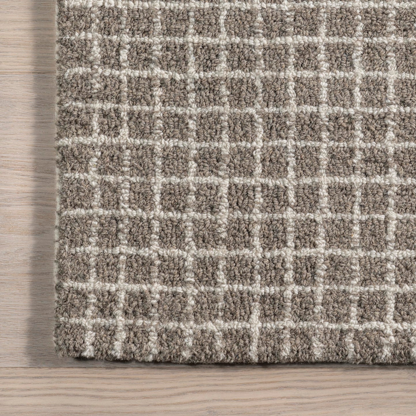 Rugs USA Melrose Grey, 11'6" x 14'6", Handmade, Checked, Wool, Soft and Cozy, High Traffic, Stain Resistant, Easy Clean, Durable Area Rug for Bedroom, Living Room, Dining, Den, Entryway