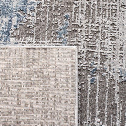 SAFAVIEH Craft Collection Area Rug - 10'6" x 14', Grey & Blue, Modern Abstract Design, Non-Shedding & Easy Care, Ideal for High Traffic Areas in Living Room, Bedroom (CFT874F)