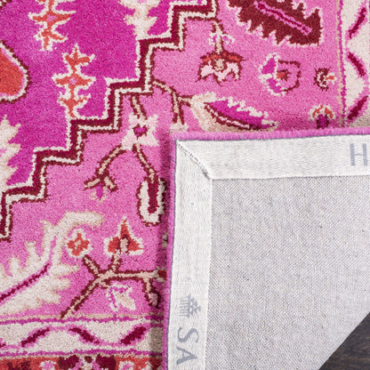 SAFAVIEH Bellagio Collection Area Rug - 9' x 12', Red & Pink, Handmade Medallion Wool, Ideal for High Traffic Areas in Living Room, Bedroom (BLG545B)