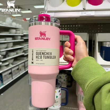 Hot Pink Stanley Quencher H2.0 Tumbler – 40 oz Travel Cup