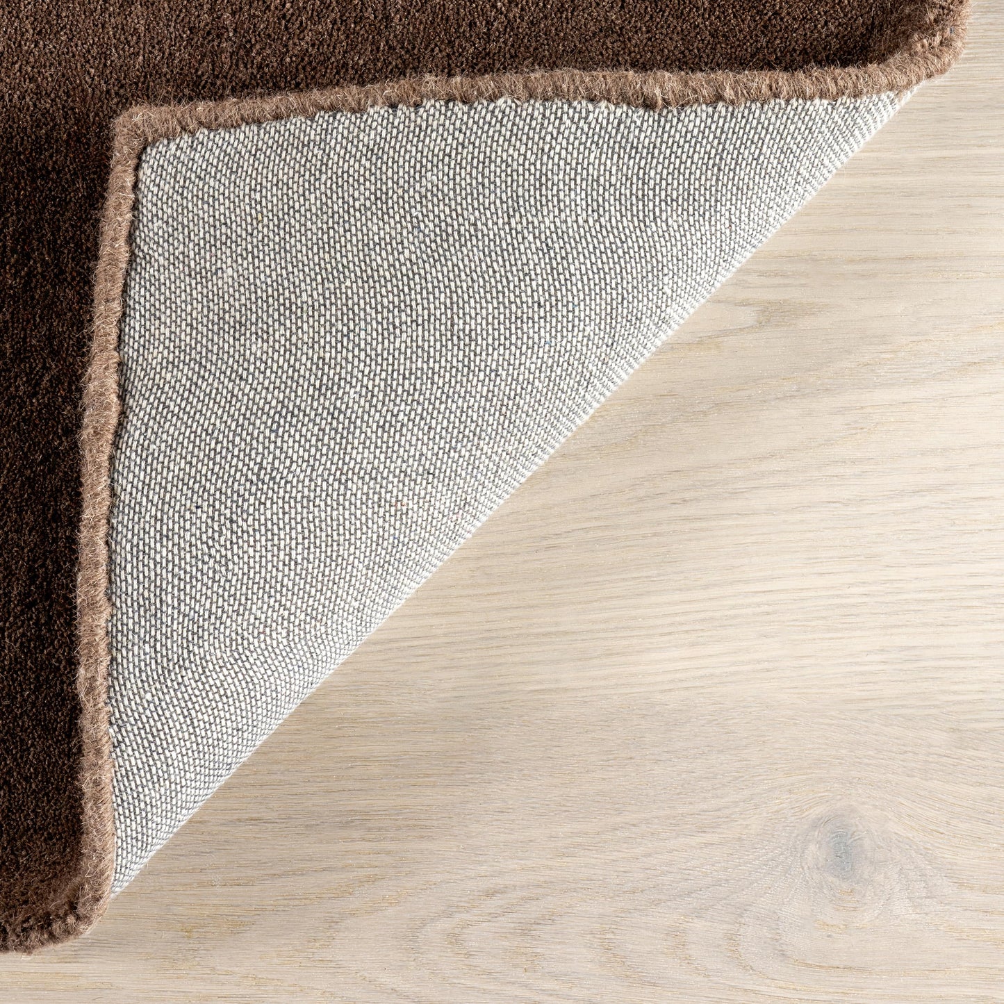 Rugs USA Maru Handmade, Dark Brown, 5' x 8', Solid, Wool, Soft and Cozy, High Traffic, Stain Resistant, Easy Clean, Durable Area Rug for Bedroom, Living Room, Dining Space, Den, Foyer, Entryway