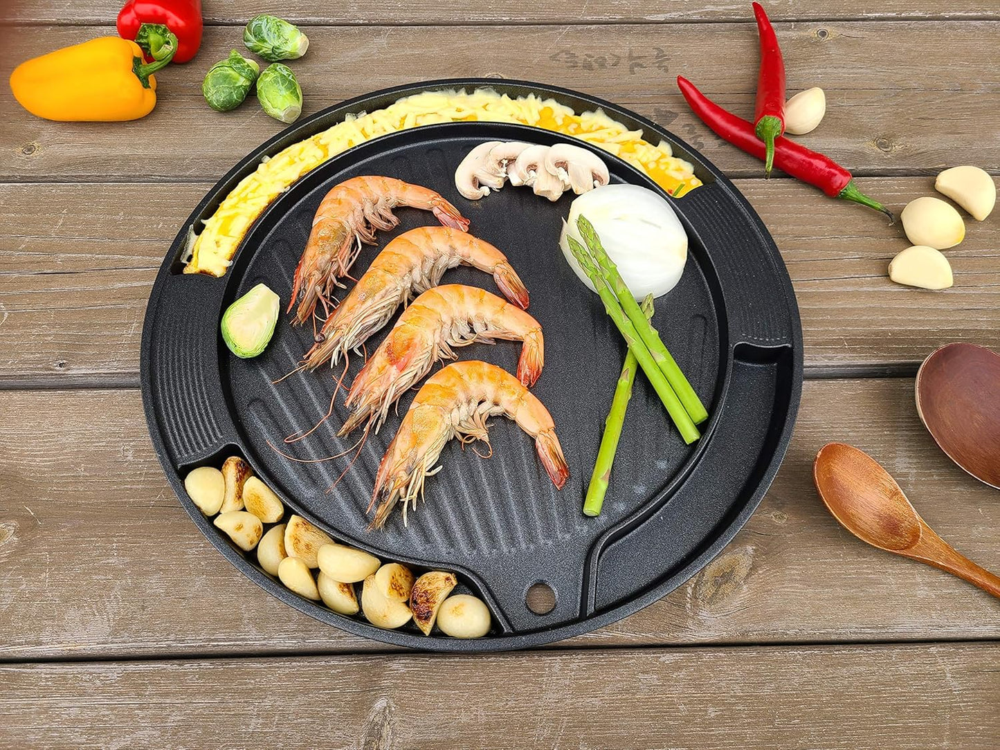 UPIT Korean BBQ Egg Grill Pan - Even Heating and Easy to Clean, Perfect for Pork Belly