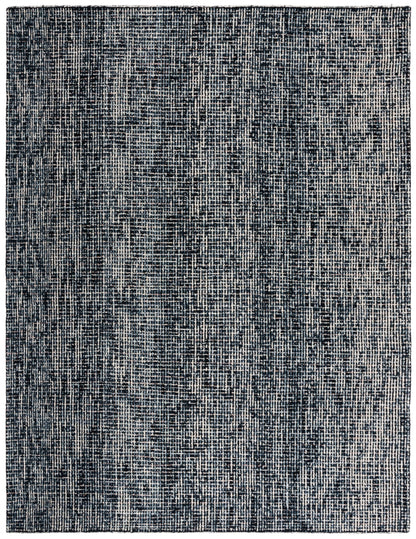 SAFAVIEH Abstract Collection Area Rug - 9' x 12', Black & Grey, Handmade Wool, Ideal for High Traffic Areas in Living Room, Bedroom (ABT468L)