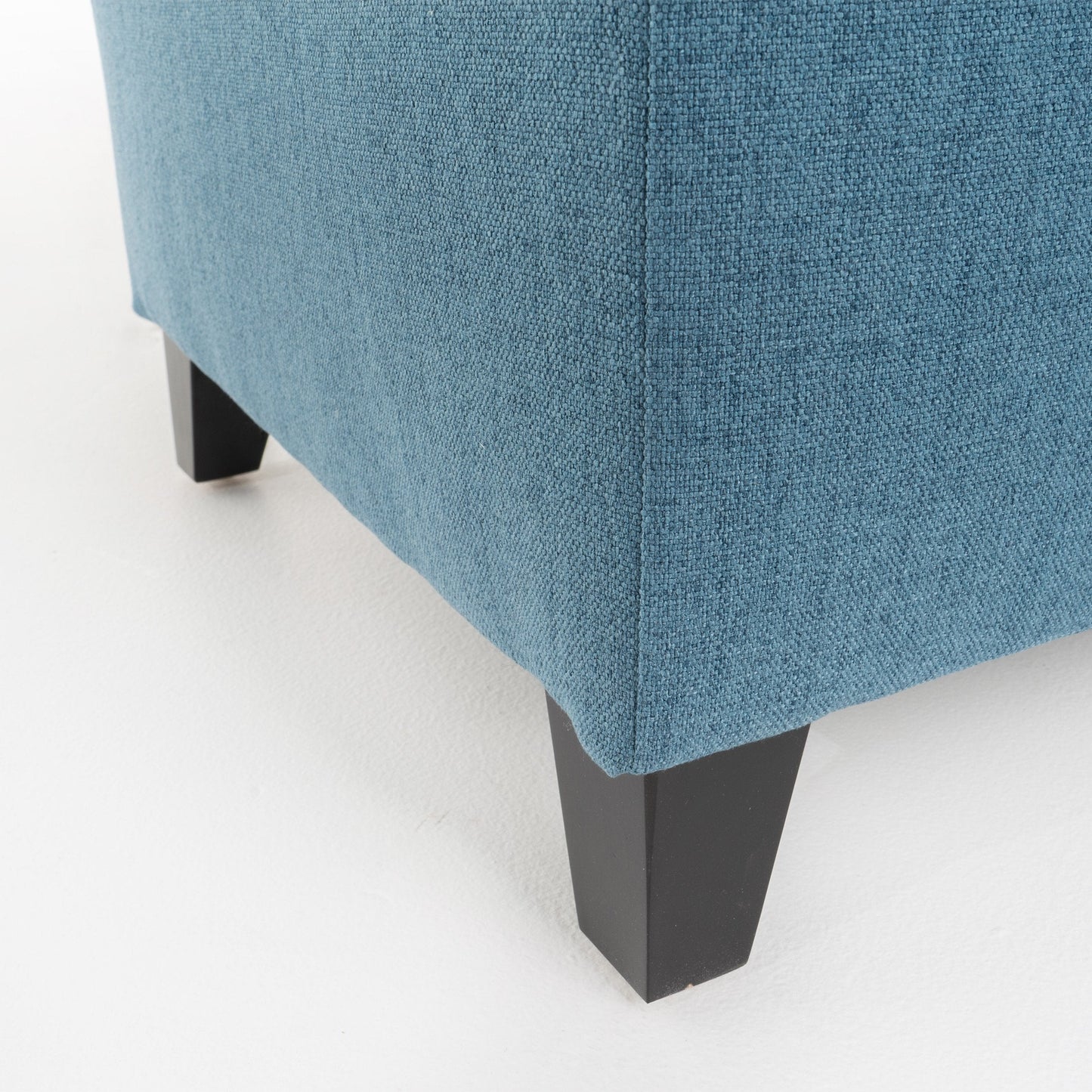 Ball & Cast 50" Upholstered Ottoman with Storage,Button Tufted End of Bed Bench with Safety Hinges and Wood Legs,Entryway Bench Extra Seating for Livingroom, Bedroom, Blue