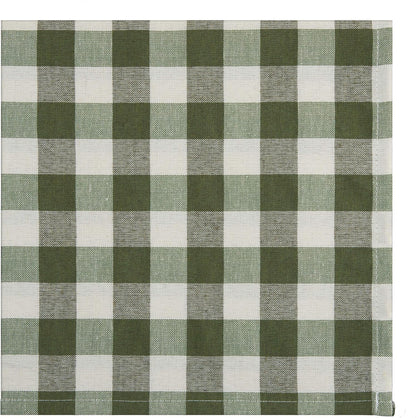 Buffalo Check Dinner Table Napkins, 4 Pack, Sage - 17" x 17" Premium Quality Plaid Cloth Napkins, Machine Washable