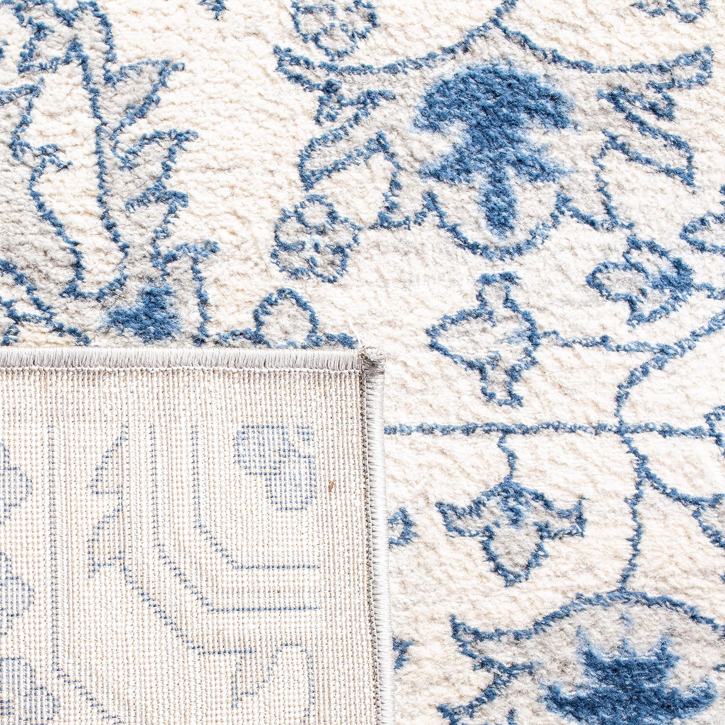 SAFAVIEH Brentwood Collection 10' x 13' Cream/Blue BNT816D Oriental Medallion Non-Shedding Living Room Bedroom Dining Home Office Area Rug