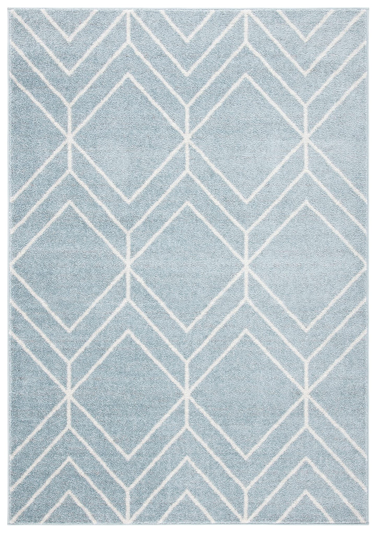 SAFAVIEH Adirondack Collection Area Rug - 10' x 14', Blue & Ivory, Modern Geometric Design, Non-Shedding & Easy Care, Ideal for High Traffic Areas in Living Room, Bedroom (ADR241M)