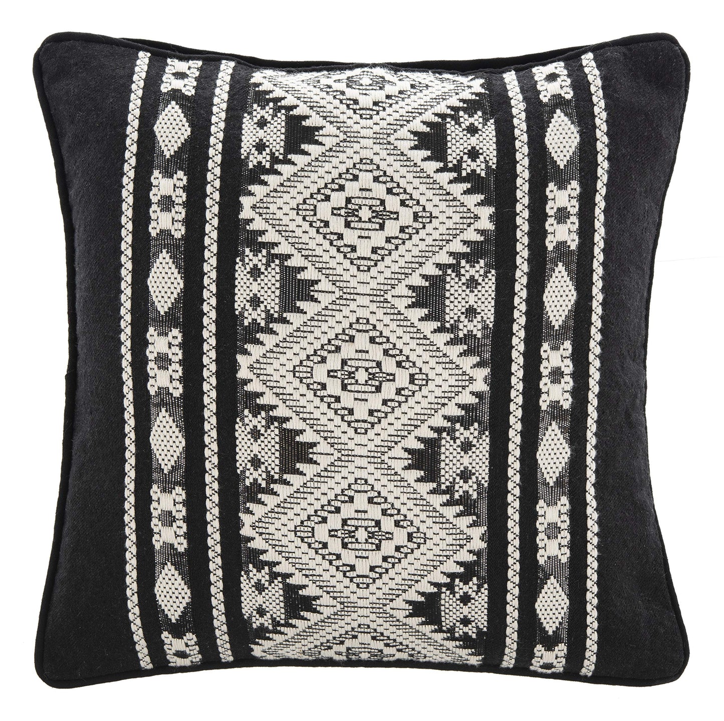 SAFAVIEH Home Midnight Black and Ivory Moroccan 20-inch Decorative Pillow Pillow