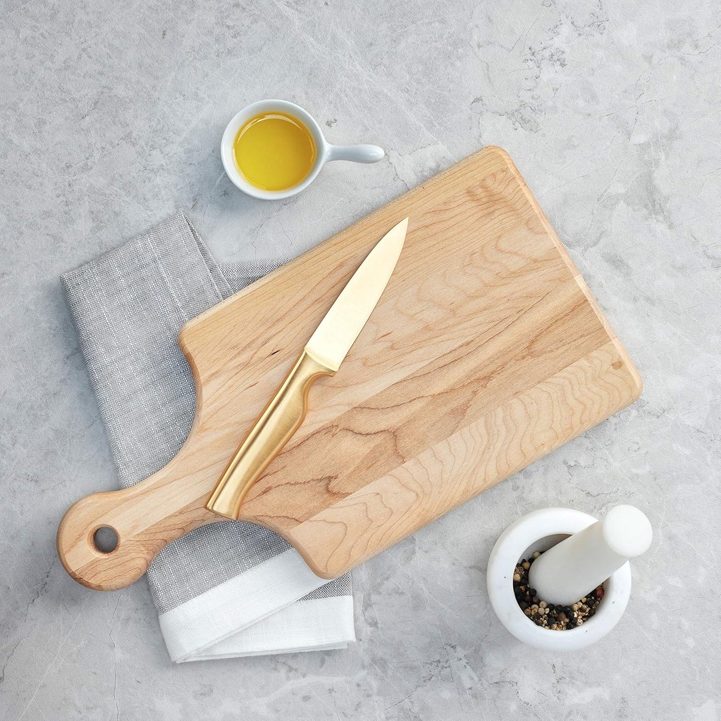 Labell Handle Serving Boards - Small Canadian Maple Hardwood Cutting Board for meats, vegetables, fruits, and cheeses,
