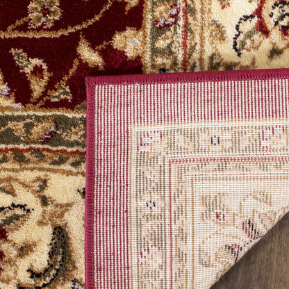 SAFAVIEH Lyndhurst Collection Area Rug - 9' x 12', Red & Ivory, Traditional Oriental Design, Non-Shedding & Easy Care, Ideal for High Traffic Areas in Living Room, Bedroom (LNH312A)