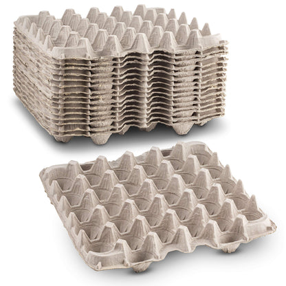 Biodegradable Pulp Fiber Egg Flats - 15 Pieces for Storing up to 30 Large or Small Eggs/Egg Crates That Make a Great Home for Roach Colony by MT Products