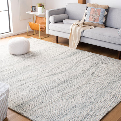 SAFAVIEH Metro Collection 8' x 10' Dark GreyIvory MET995H Handmade Premium Wool Living Room Dining Bedroom Area Rug
