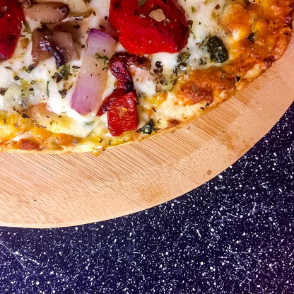 Camco Bamboo Pizza Peel, Charcuterie with Handle - Pizza & Bread Serving or Baking Board, 53000