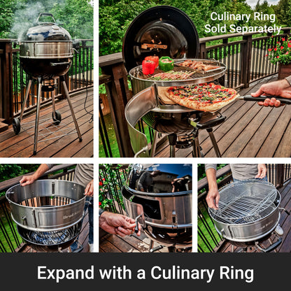 Broil King 401110B Kettle 22.5-IN Crown Charcoal Grill in Black