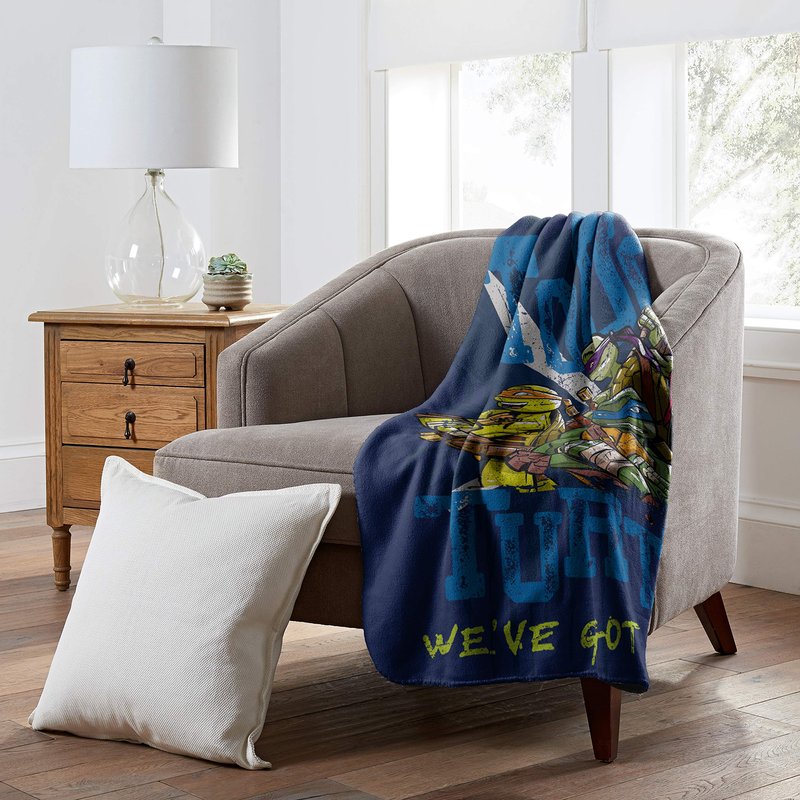 Northwest Nickelodeon's Teenage Mutant Ninja Turtles, 'Tough Turtles Blues' Fleece Throw Blanket, 45' x 60', Multi Color
