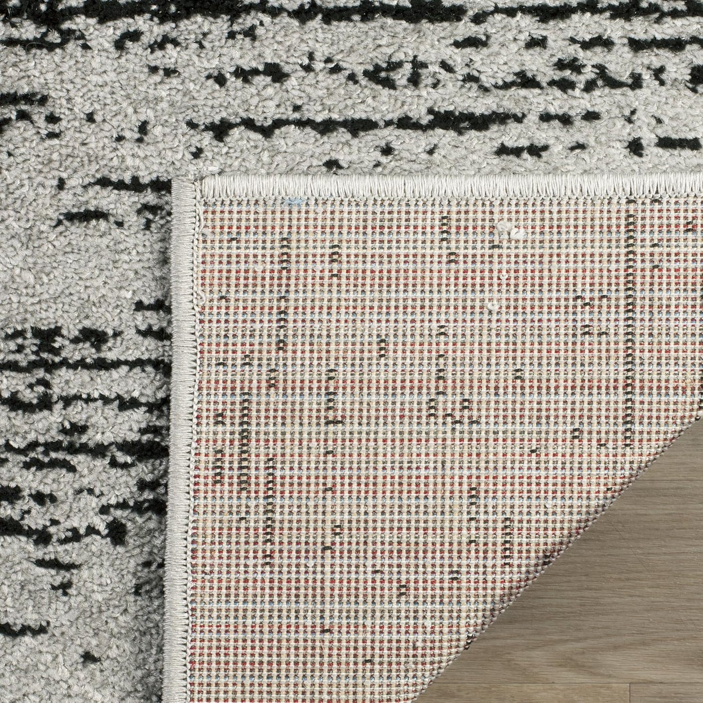 2'6" 4', (ADR113A) SAFAVIEH Adirondack Collection Accent Rug - x Silver & Black, Modern Ombre Design, Non Shedding