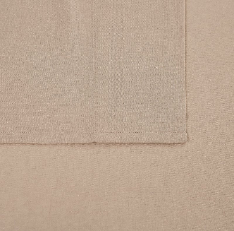 FRYE Cotton Linen Blend Beige 2 Piece Twin Sheet Set