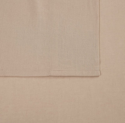 FRYE Cotton Linen Blend Beige 2 Piece Twin Sheet Set