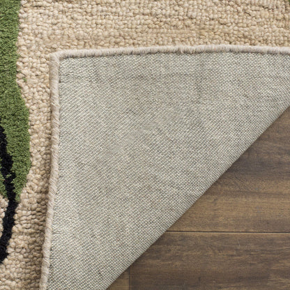 SAFAVIEH Blossom Collection 8' x 10' Beige / Multi BLM678A Handmade Premium Wool Area Rug