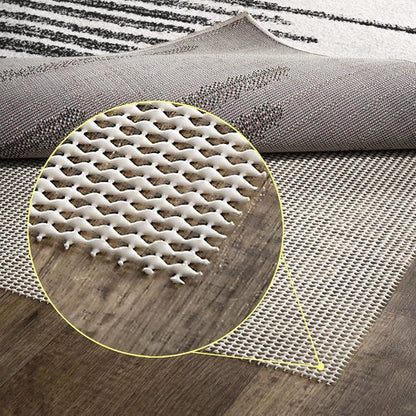 JONATHAN Y PAD200A-15 Ultra Stop 12 ft. x 15 ft. Rug Pad, Solid, Casual, Latex Free, PVC-Coated Polyester, .25" Thick, for Tile and Hard-Surface Floors, Cream