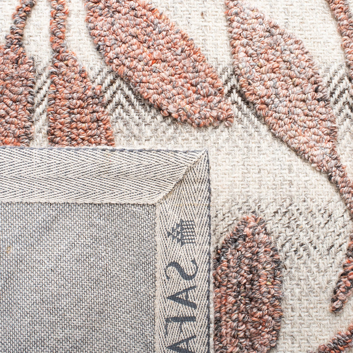 SAFAVIEH South Hampton Collection 8' x 10' Rust / Ivory SHA302P Handmade Botanical Wool Area Rug