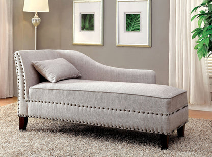 Furniture of America Laura Contemporary Chaise Lounger, Beige