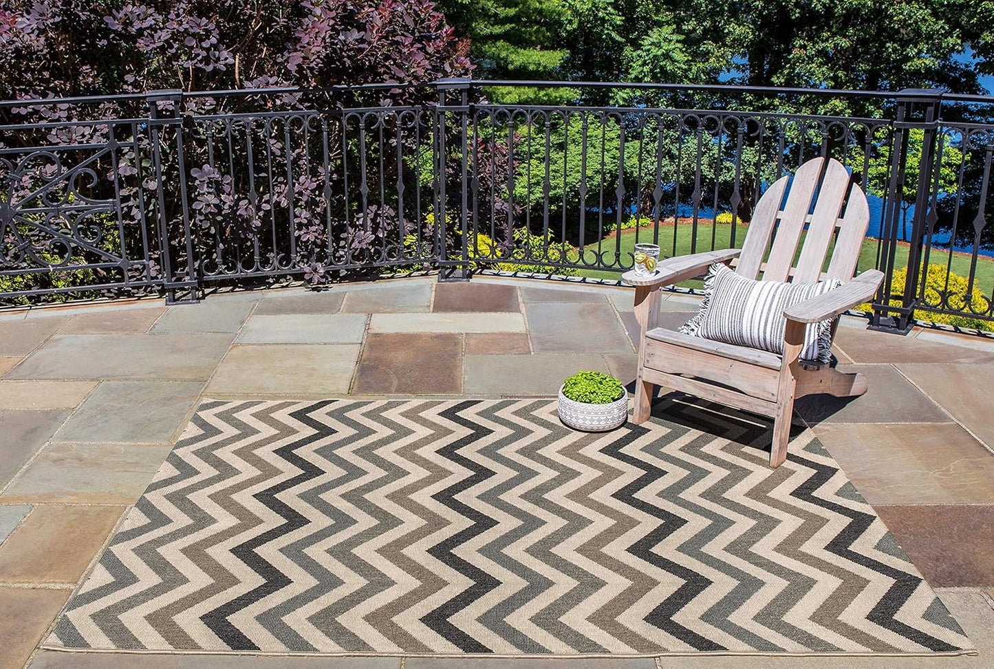 Momeni Rugs Baja Collection Indoor & Outdoor Area Rug, Easy to Clean, UV Protected, 1'8" x 3'7", Sage