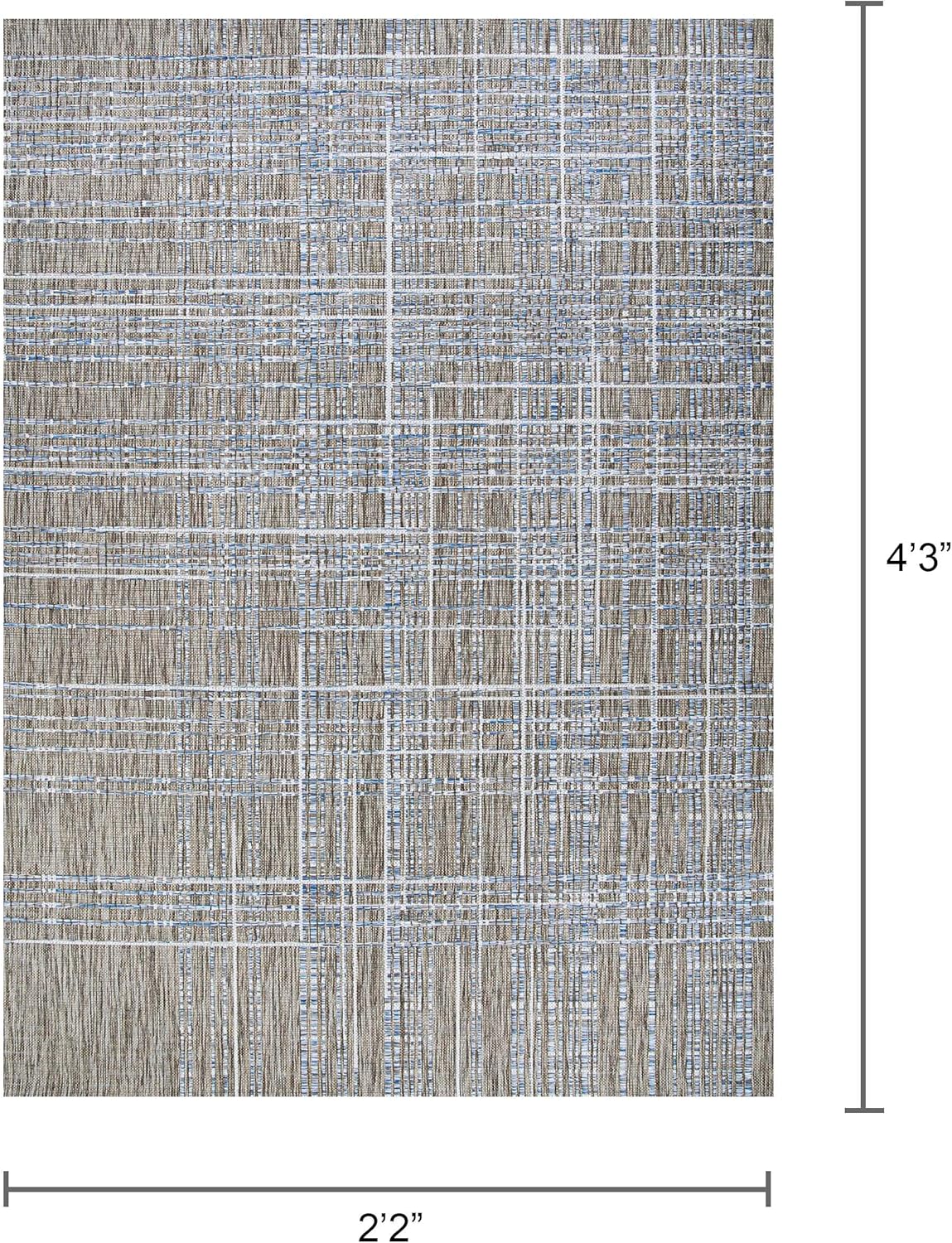 Couristan Charm Ohe Indoor/Outdoor Area Rug, 2'2" x 4'3" Sand-Ivory