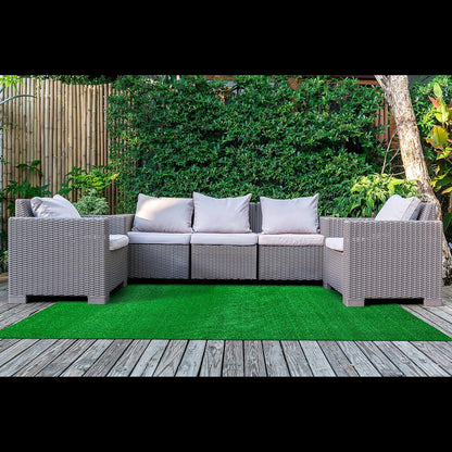 Garland Rug Large Indoor/Outdoor Area Rug 3 ft. x 5 ft., Green Artificial Grass
