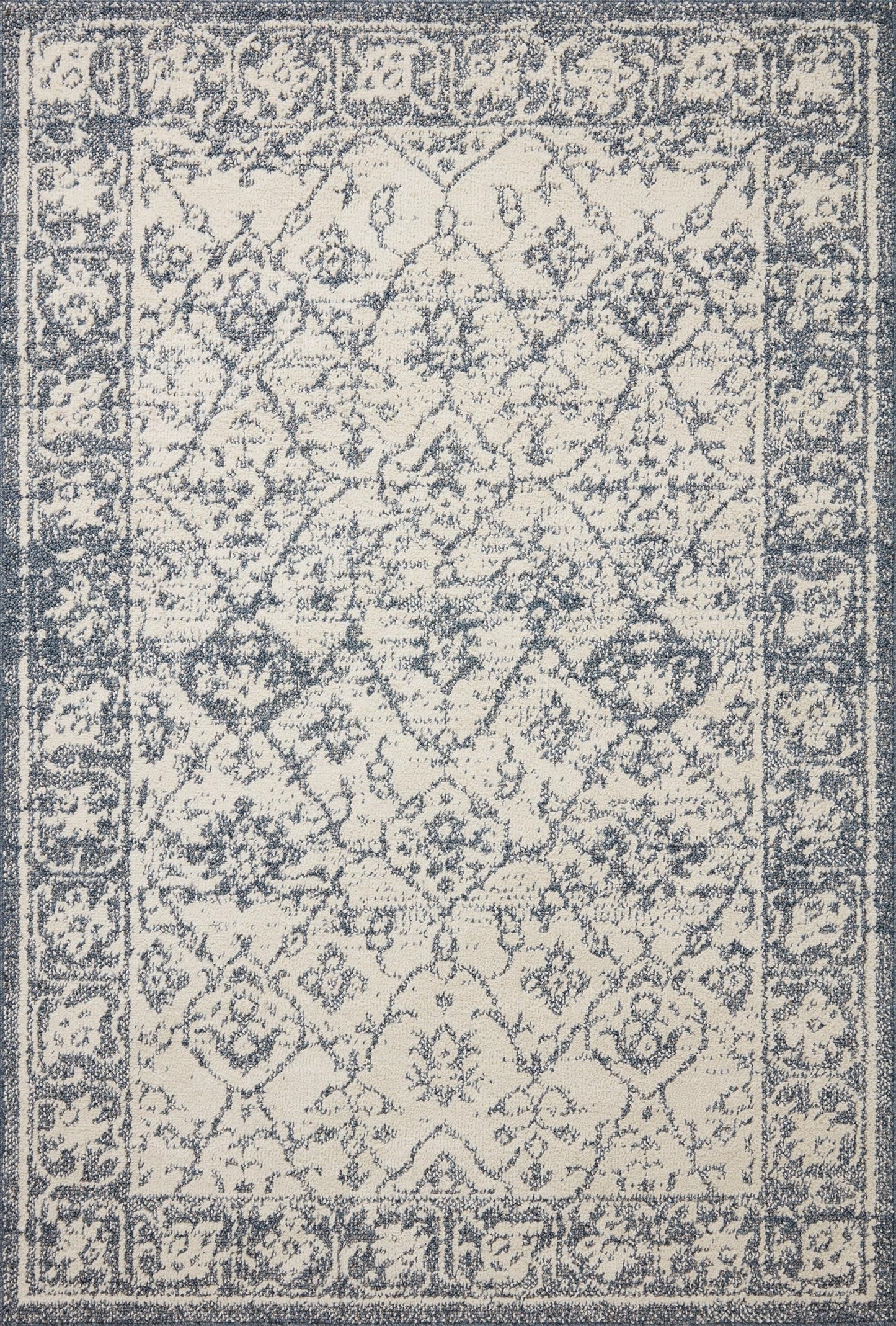 Loloi Magnolia Home by Joanna Gaines Gigi Collection GIG-02 Ivory/Blue 7'-10" x 10' Area Rug