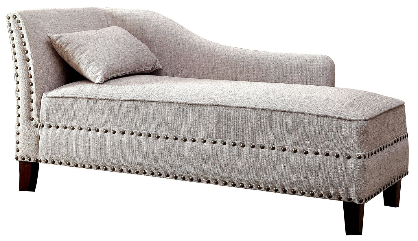 Furniture of America Laura Contemporary Chaise Lounger, Beige