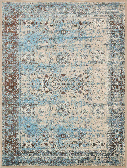Unique Loom Imperial Collection (10' 0 x 13' 0 Rectangular, Ivory/ Turquoise)