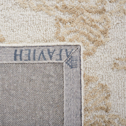 SAFAVIEH Area Rug 8x10 - Abstract Collection - Large - Ivory & Beige, Handmade Wool, Ideal for Living Room, Bedroom, Office, Dining Space (ABT346B)