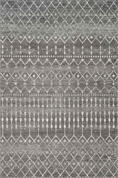 nuLOOM 2x3 Moroccan Blythe Area Rug, Dark Grey, Faded Bohemian Design, Stain Resistant, For Bedroom, Dining Room, Living Room, Hallway, Office, Kitchen, Entryway