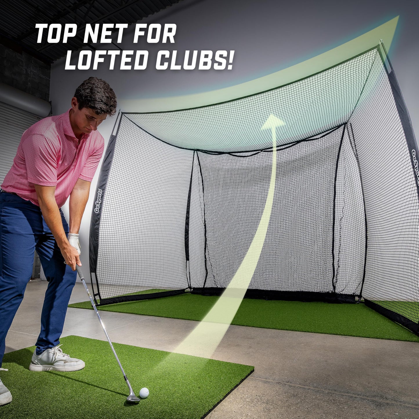 GoSports Range Cage 10 x 8 ft Golf Practice Hitting Net - Classic Net