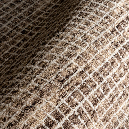 Rugs USA Melrose Brown/Ivory, 11'6" x 14'6", Handmade, Wool & Cotton, Soft and Cozy, High Traffic, Stain Resistant, Easy Clean, Durable Area Rug for Bedroom, Living Room, Dining Space, Den, Entryway