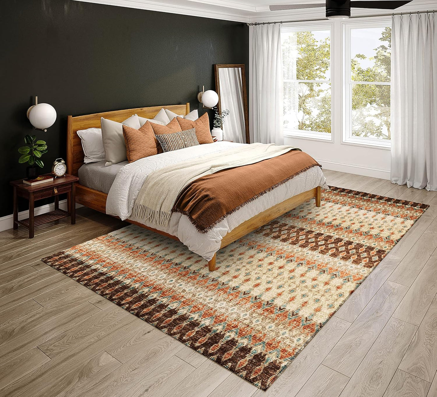 Bravado ABV31 Canyon Washable Area Rug, 1'8" x 2'6", Indoor Outdoor, Easy Clean, Non-Shedding, for Living Room
