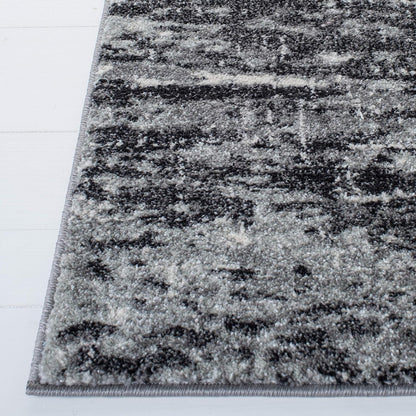 2'2" 7' EVK272G SAFAVIEH Evoke Collection x Ivory/Dark Grey Modern Abstract Non-Shedding Entryway Foyer Living Room