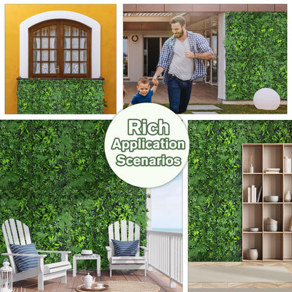 DOPGIB Artificial Green Boxwood Grass Wall Roll: 60"x128"(53.5 SQFT) UV Protected Ivy Privacy Hedge Fence Screen for Chain Link Fences Panel Indoor,Outdoor Patio Balcony & Garden