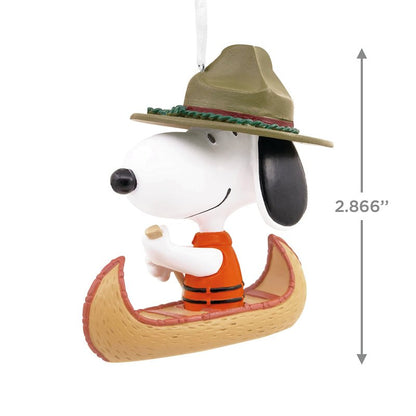 Hallmark Peanuts Snoopy in Canoe Christmas Ornament