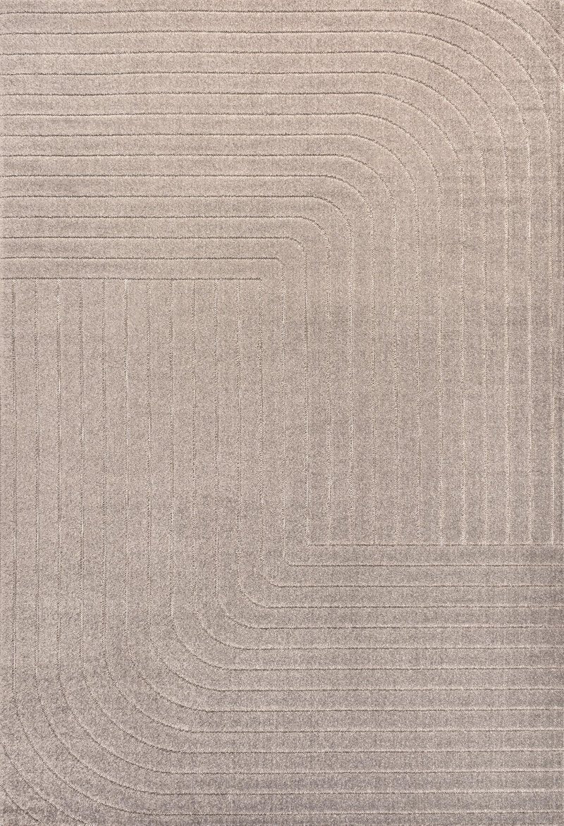 JONATHAN Y Odense High-Low Angle Light Taupe 8x10 Indoor/Outdoor Area Rug for Patio, Backyard, Living Room, Bedroom, Office, Hose-Washable (SCN101C-8)