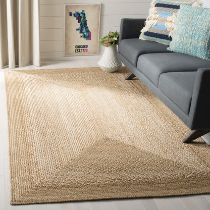 SAFAVIEH Natural Fiber Collection Area Rug - 10' x 14', Natural & Ivory, Handmade Farmhouse Boho Coastal Rustic Jute, Ideal for High Traffic Areas in Living Room, Bedroom (NF885B)