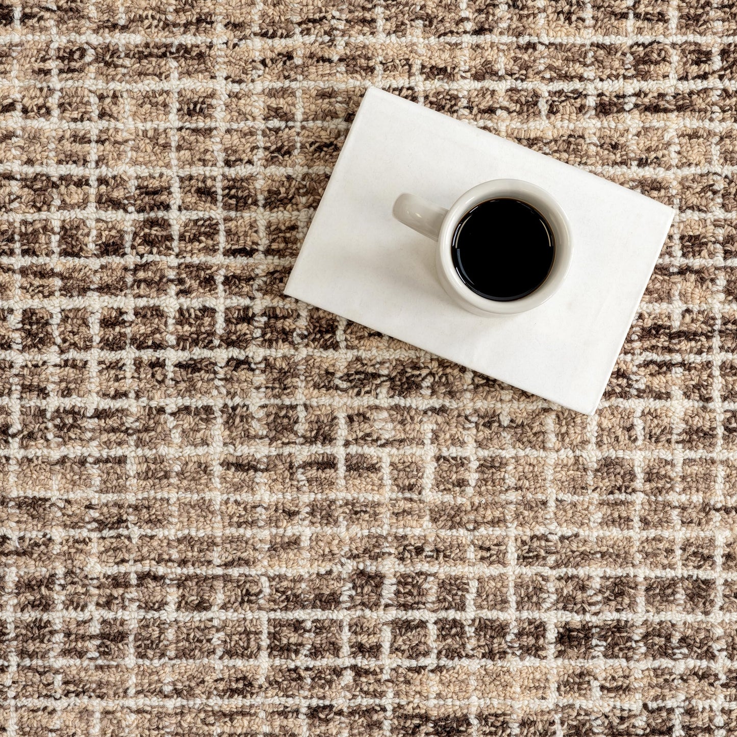 Rugs USA Melrose Brown/Ivory, 11'6" x 14'6", Handmade, Wool & Cotton, Soft and Cozy, High Traffic, Stain Resistant, Easy Clean, Durable Area Rug for Bedroom, Living Room, Dining Space, Den, Entryway