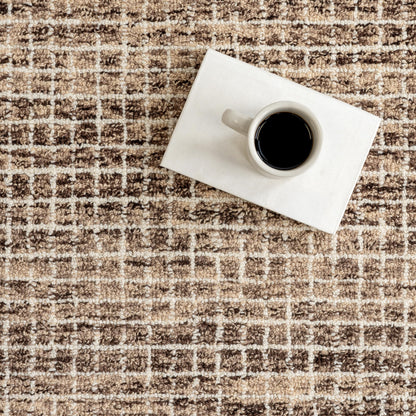 Rugs USA Melrose Brown/Ivory, 11'6" x 14'6", Handmade, Wool & Cotton, Soft and Cozy, High Traffic, Stain Resistant, Easy Clean, Durable Area Rug for Bedroom, Living Room, Dining Space, Den, Entryway