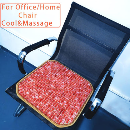 INCH EMPIRE Summer Cool Acrylic Pink Rosy, 678pcs Beads Car Seat Cover Office Home Chair Cushion