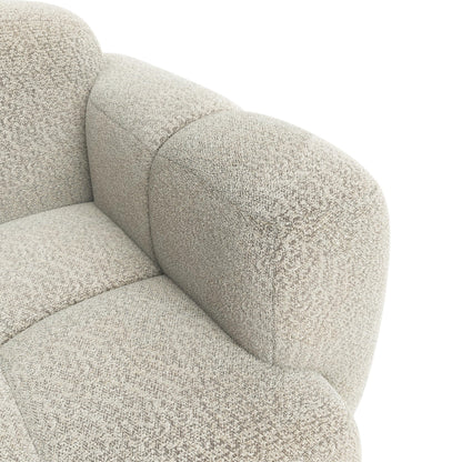 Christopher Knight Home Simi Modular L-Shaped Sofa Couch with Movable Ottoman, Boucle Upholstered Modular Sectional Sofa with Footrest, Modern Home Sofa Living Room, Comfy Cloud Couch, Beige
